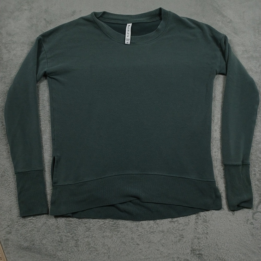 Athleta Sweater Womens XS Green‎ Pullover Casual Long Sleeve PReppy